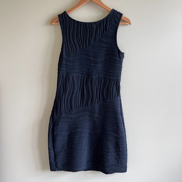 SKUNKFUNK PLEATED DRESS BLACK SLEEVELESS SHEATH WOMENS SIZE 2 ORGANIC COTTON - Picture 7 of 8
